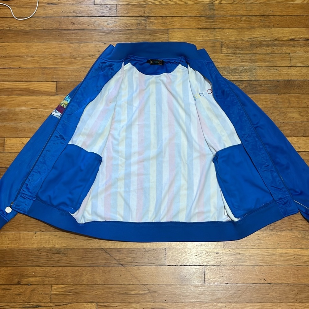 COOGI Blue Multi-Color Striped Bomber Jacket - Picture 7 of 16